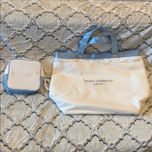 Dolce & Gabbana Light Blue Tote & makeup bag